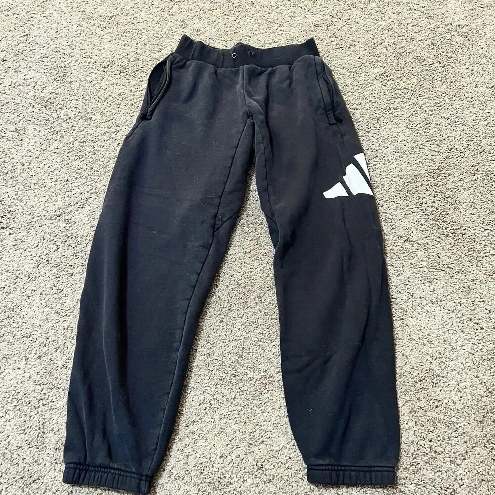 Adidas Original Essentials Track Pants Sinch Waist Sweatpants Joggers S Black